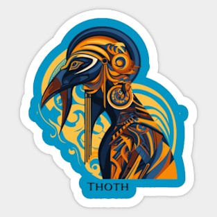 Thoth - Egyptian god of wisdom and magic - A Portrait of an African God Sticker